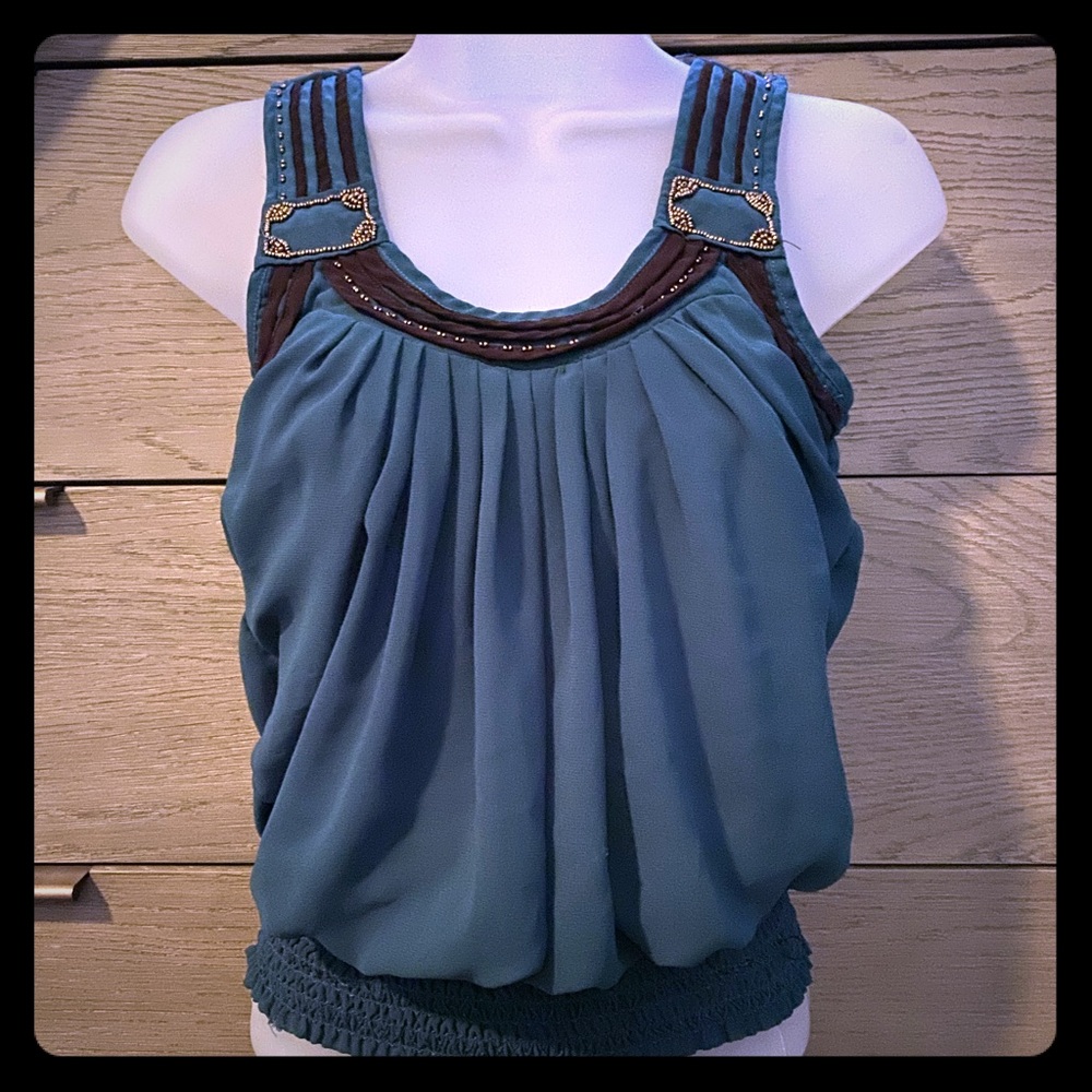 Charlotte Russe dark green tank top